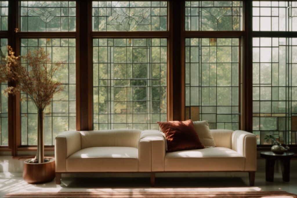 Chicago bungalow interior with Low-E glass film on windows