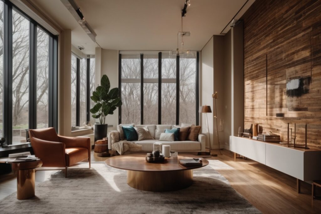 Chicago home interior with energy-saving window film applied