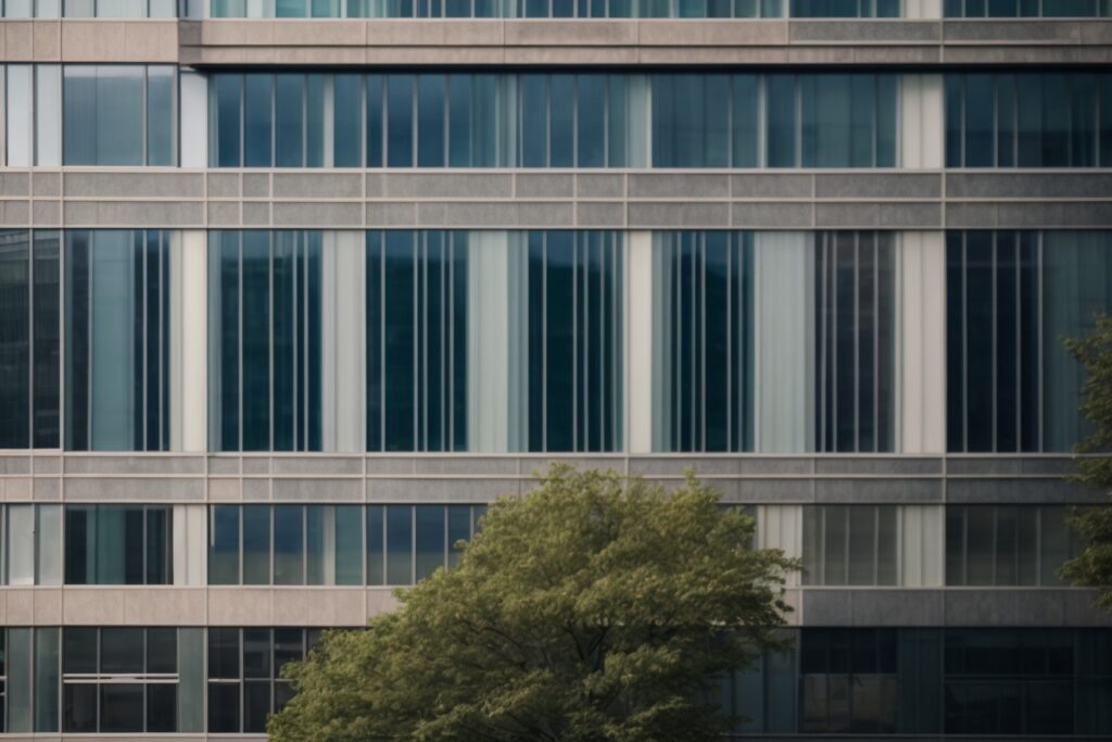 Chicago office building with opaque windows for privacy film